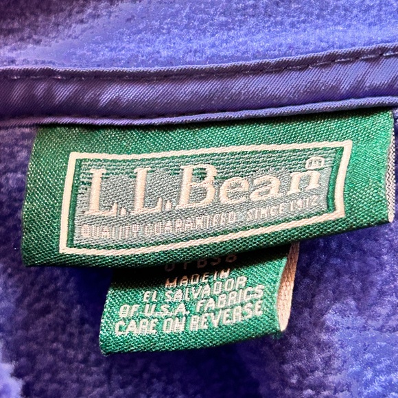 LL BEAN Blue Fleece 3/4 Zip - Picture 4 of 6